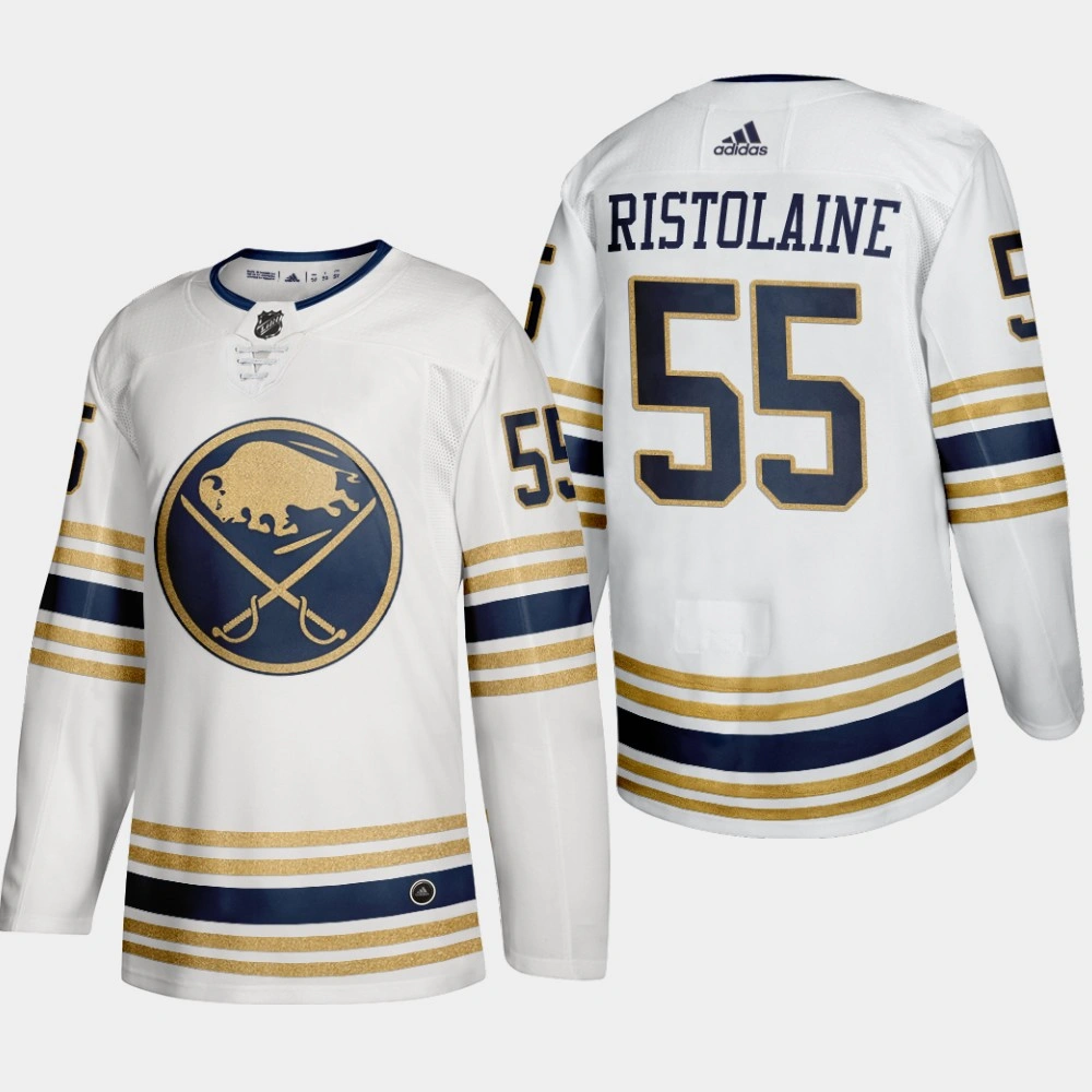 Youth Sabres #55 Rasmus Ristolainen White 50th Anniversary Third Authentic Jersey