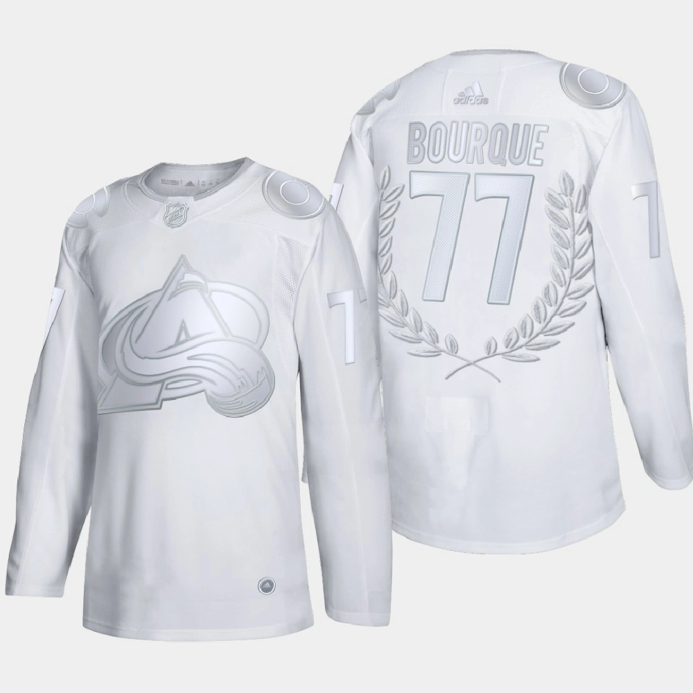 Women's Colorado Avalanche Ray Bourque #77 Hall of Famers White Award Jersey Women's Colorado Avalanche Ray Bourque #77 Hall of Famers White Award Jersey