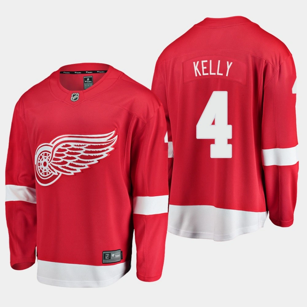 Detroit Red Wings Red Kelly #4 Home Red Retired Jersey Detroit Red Wings Red Kelly #4 Home Red Retired Jersey