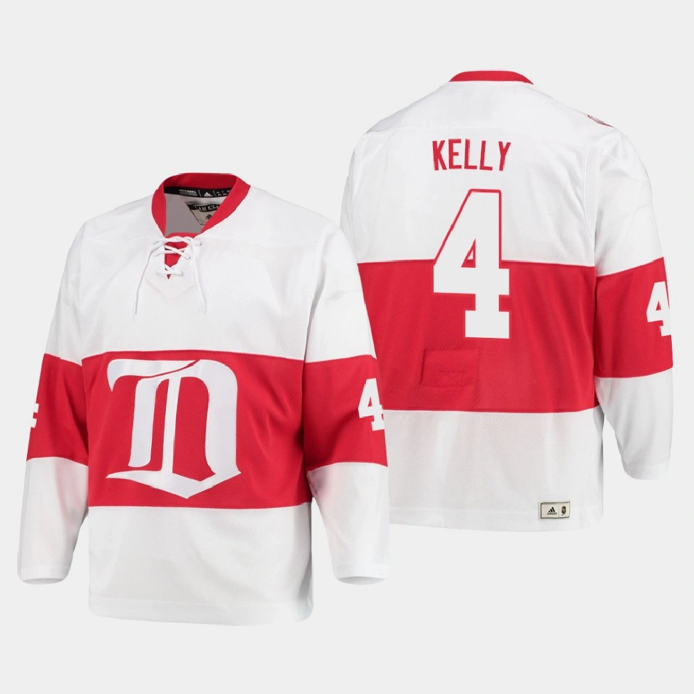Men's Detroit Red Wings Red Kelly #4 Heritage Authentic White Jersey Men's Detroit Red Wings Red Kelly #4 Heritage Authentic White Jersey