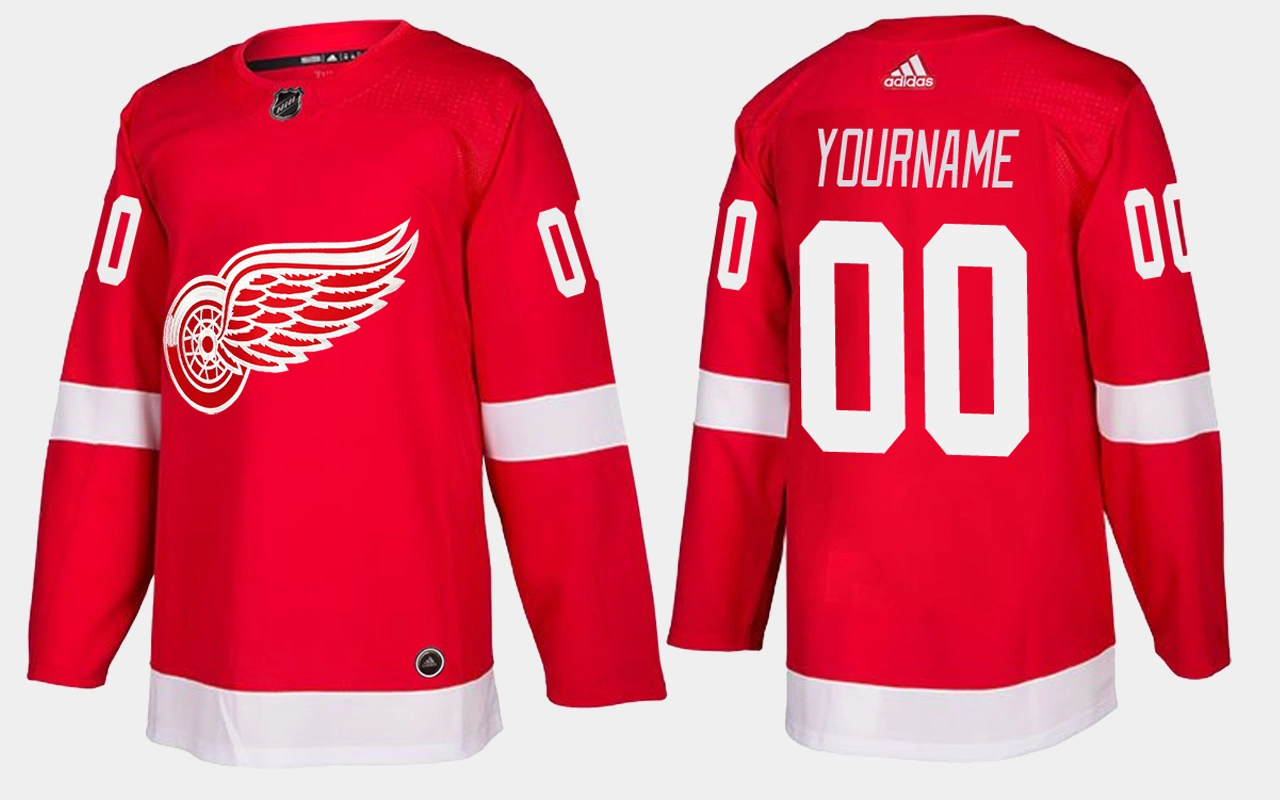 Detroit Red Wings #00 Custom Home Red Jersey Detroit Red Wings #00 Custom Home Red Jersey