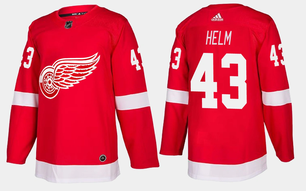 Detroit Red Wings #43 Darren Helm Home Red Jersey