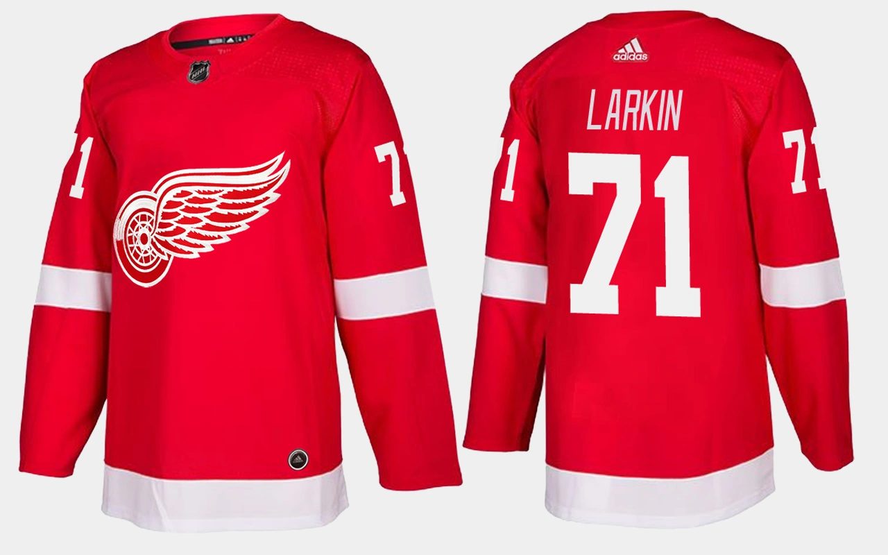 Detroit Red Wings #71 Dylan Larkin Home Red Jersey