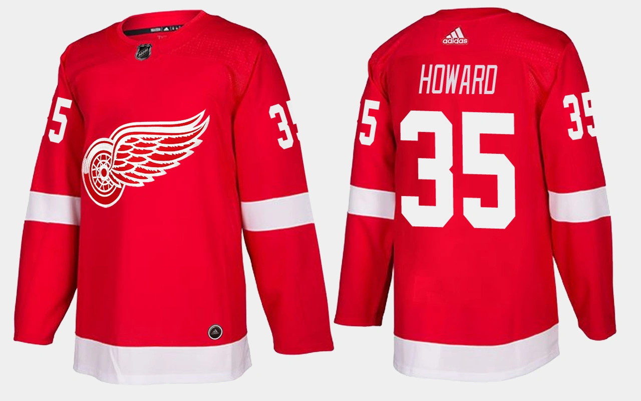 Detroit Red Wings #35 Jimmy Howard Home Red Jersey