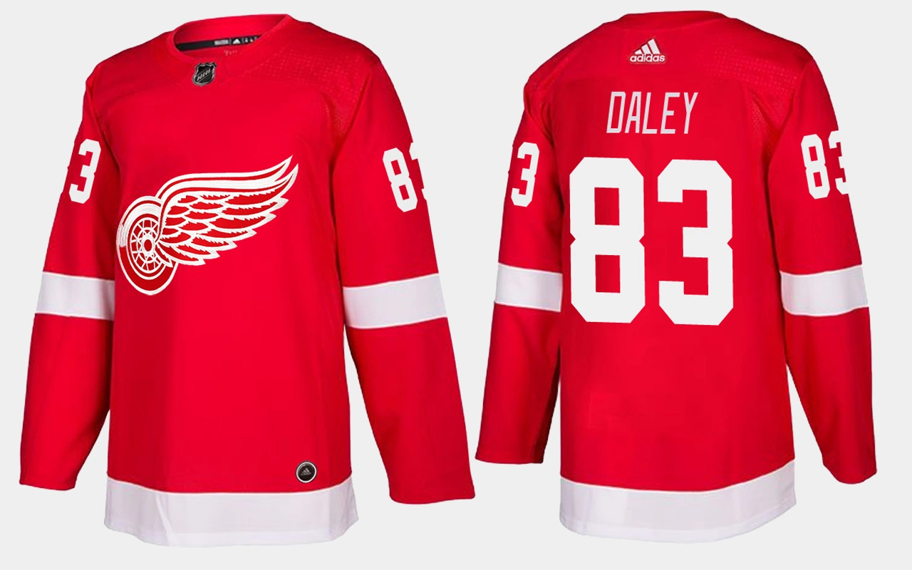 Detroit Red Wings #83 Trevor Daley Home Red Jersey