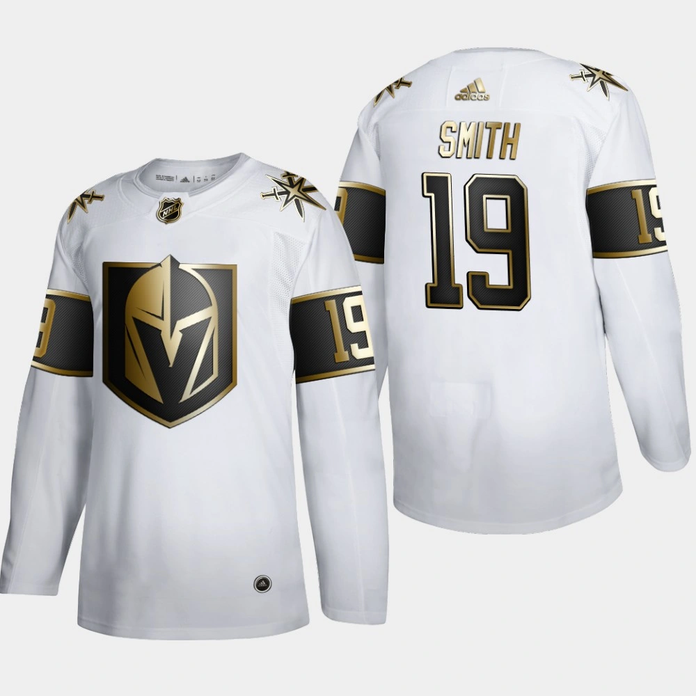 Youth Vegas Golden Knights Reilly Smith #19 NHL Golden Edition White Authentic Jersey Youth Vegas Golden Knights Reilly Smith #19 NHL Golden Edition White Authentic Jersey