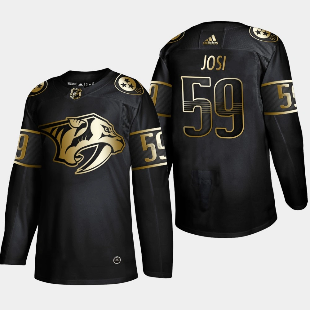 Women's Nashville Predators Roman Josi #59 2019 NHL Golden Edition Authentic Player Jersey - Black Women's Nashville Predators Roman Josi #59 2019 NHL Golden Edition Authentic Player Jersey - Black