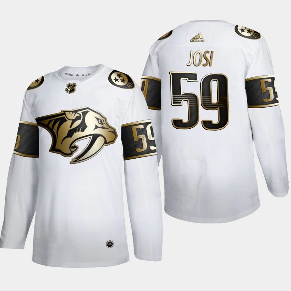 Youth Nashville Predators Roman Josi #59 NHL Golden Edition White Authentic Jersey Youth Nashville Predators Roman Josi #59 NHL Golden Edition White Authentic Jersey