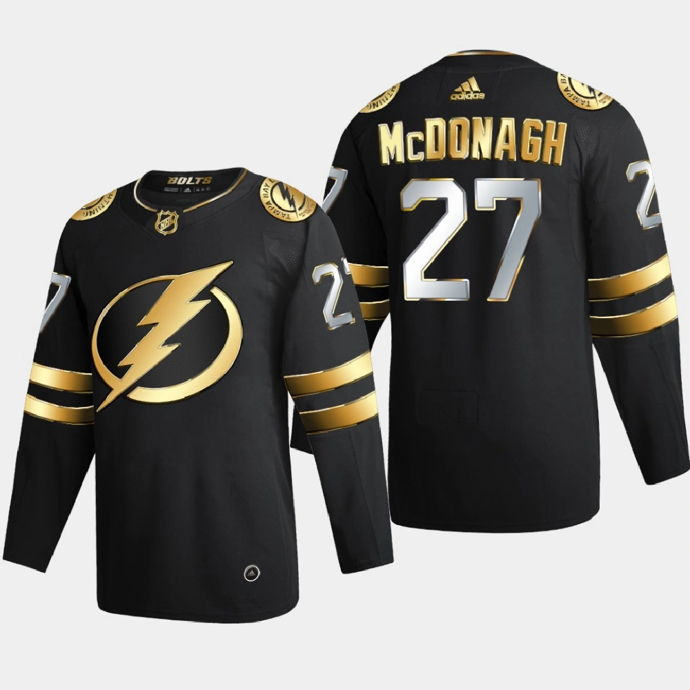 Men's Tampa Bay Lightning Ryan Mcdonagh #27 2020-21 Authentic Golden Limited Edition Jersey - Black