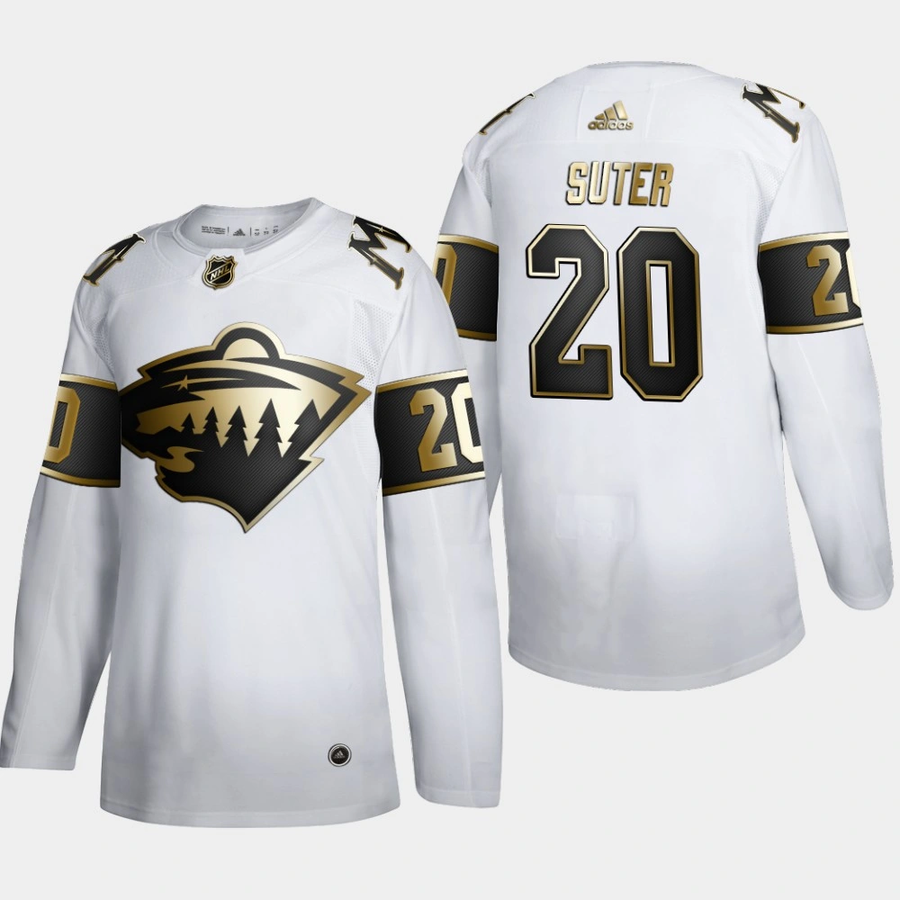 Youth Minnesota Wild Ryan Suter #20 NHL Golden Edition White Authentic Jersey Youth Minnesota Wild Ryan Suter #20 NHL Golden Edition White Authentic Jersey