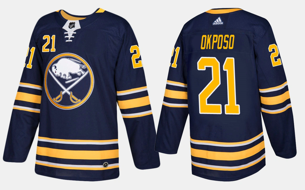 Women's Buffalo Sabres #21 Kyle Okposo Home Navy Jersey