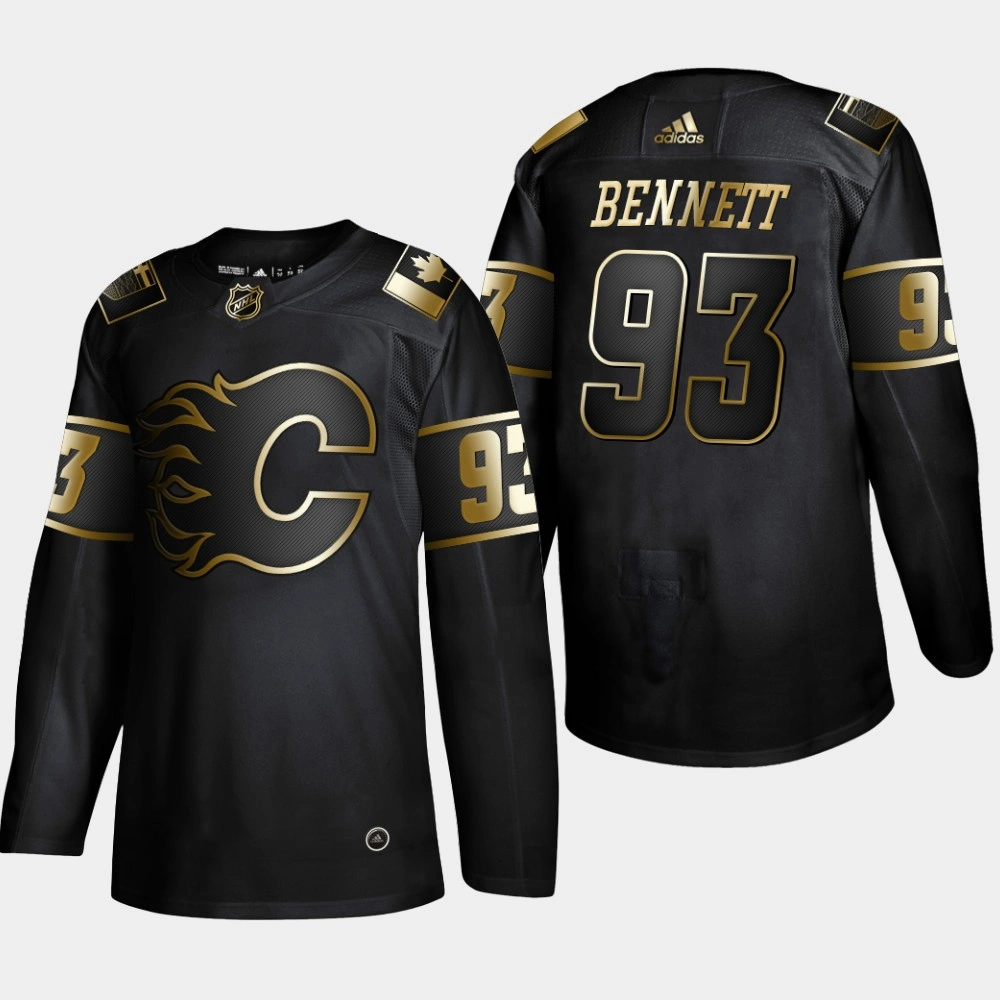 Youth Calgary Flames Sam Bennett #93 2019 NHL Golden Edition Black Authentic Player Jersey