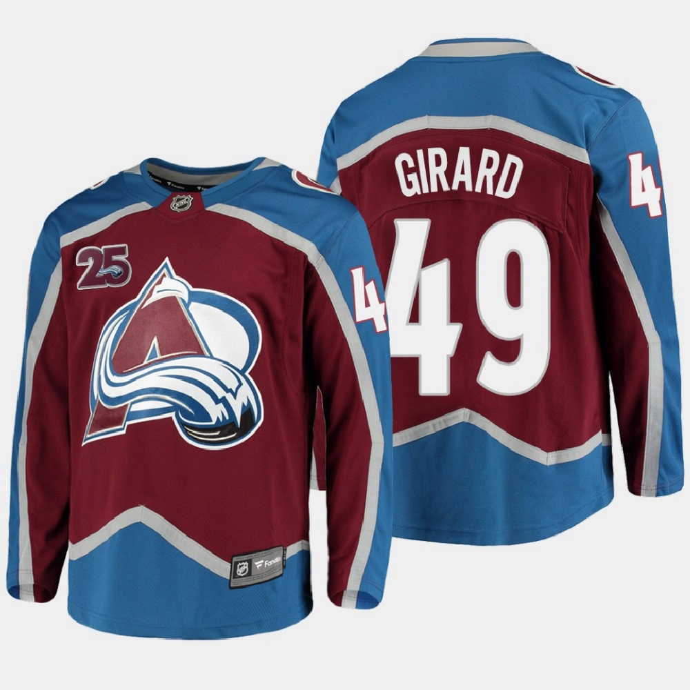 Colorado Avalanche Samuel Girard #49 2020-21 25th Anniversary Home Burgundy Jersey - Men
