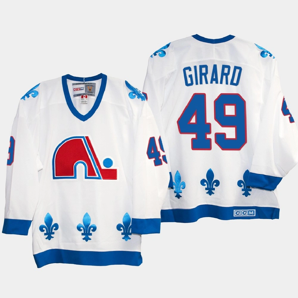 Men's Quebec Nordiques Samuel Girard #49 Vintage White Replica 25th Throwback Jersey