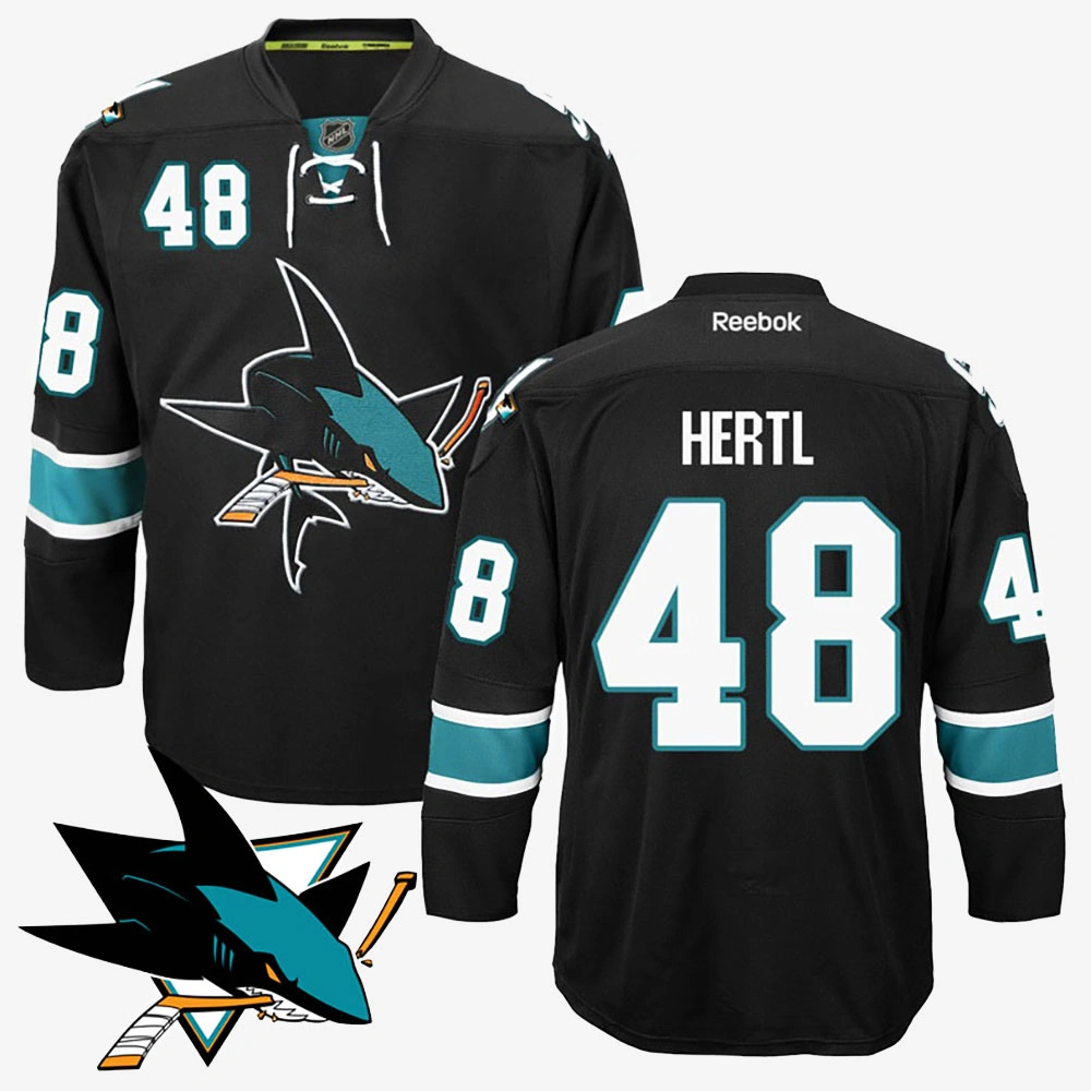 Youth Tomas Hertl San Jose Sharks Black EDGE Alternate Jersey
