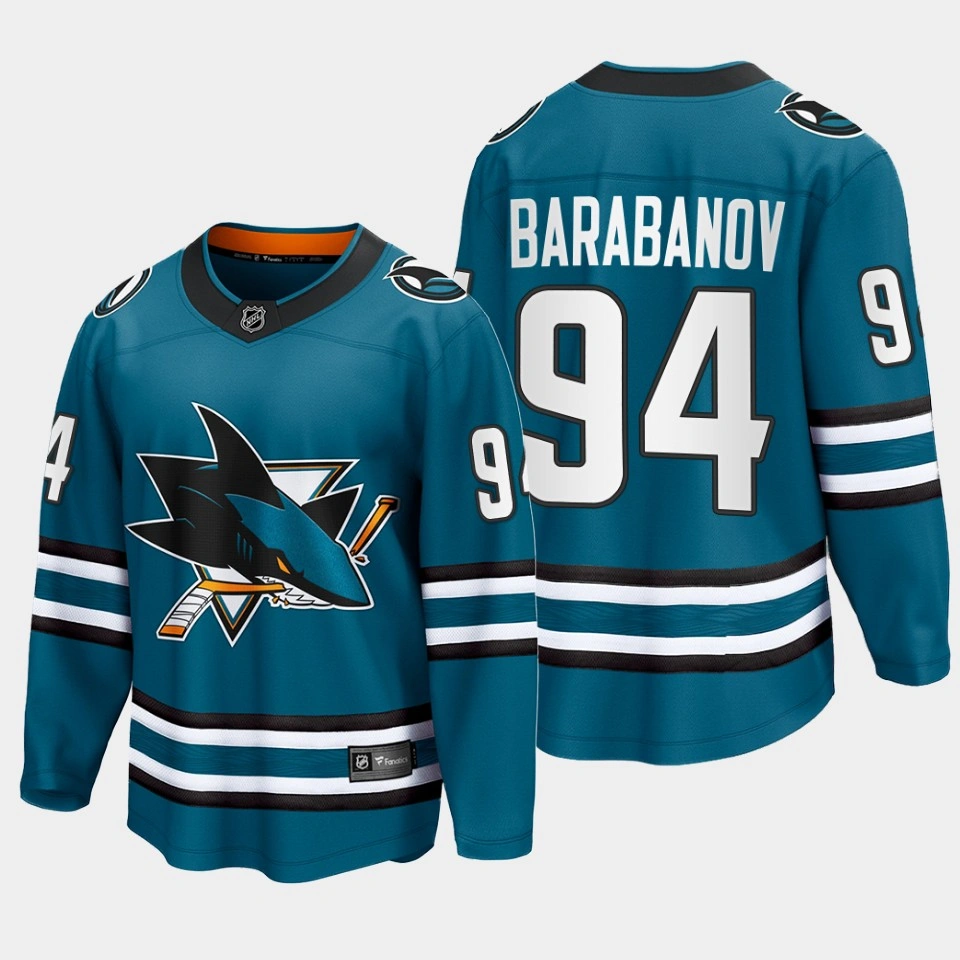 Women's Alexander Barabanov San Jose Sharks 2022-23 Home The Evolve Teal Jersey