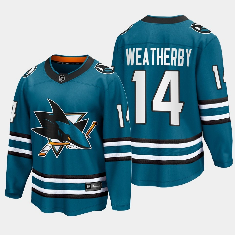 Women's Jasper Weatherby San Jose Sharks 2022-23 Home The Evolve Teal Jersey
