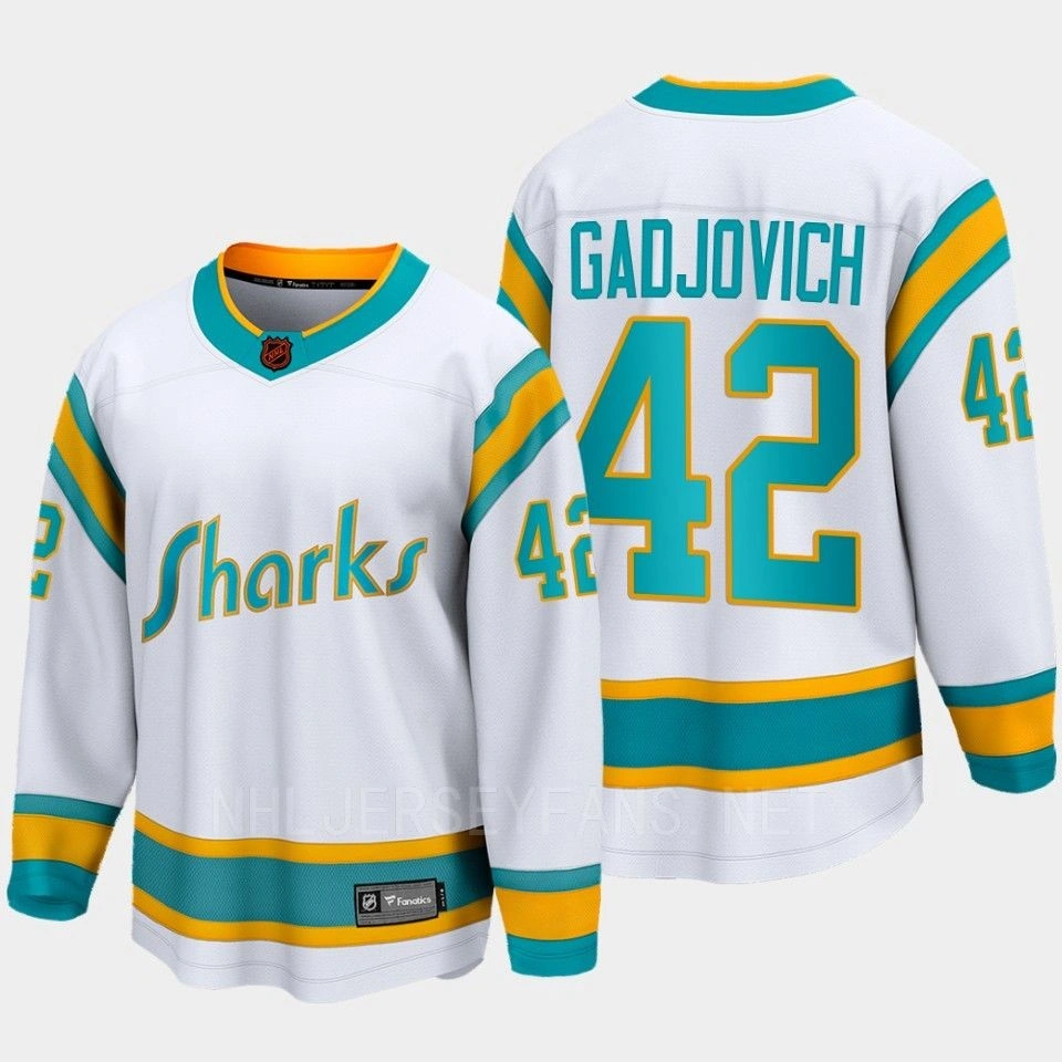 Women's Jonah Gadjovich San Jose Sharks 2022 Special Edition 2.0 Breakaway Player Retro White Jersey