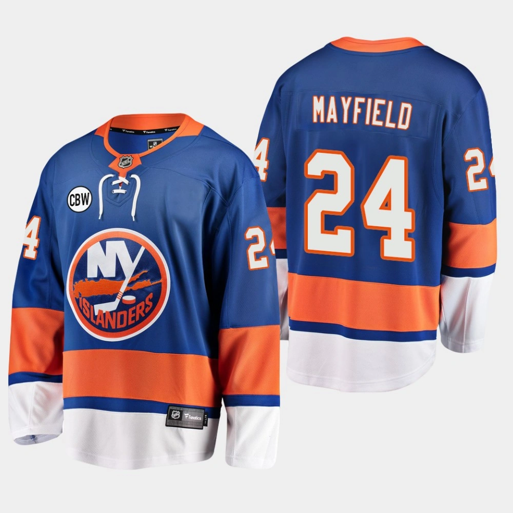 Men's New York Islanders Scott Mayfield #24 2018-19 Home Royal Premier CBW Jersey