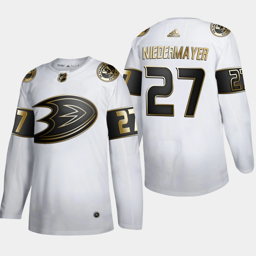 Youth Anaheim Ducks Scott Niedermayer #27 NHL Golden Edition White Retired Authentic Jersey Youth Anaheim Ducks Scott Niedermayer #27 NHL Golden Edition White Retired Authentic Jersey