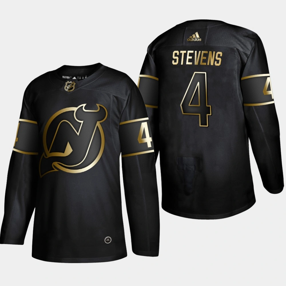 Youth New Jersey Devils Scott Stevens #4 2019 NHL Golden Edition Black Retired Player Jersey Youth New Jersey Devils Scott Stevens #4 2019 NHL Golden Edition Black Retired Player Jersey