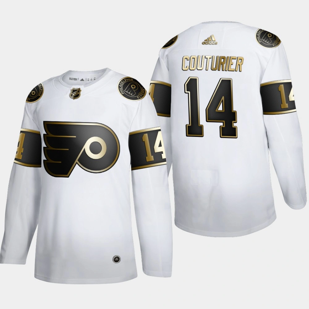 Youth Philadelphia Flyers Sean Couturier #14 NHL Golden Edition White Authentic Jersey