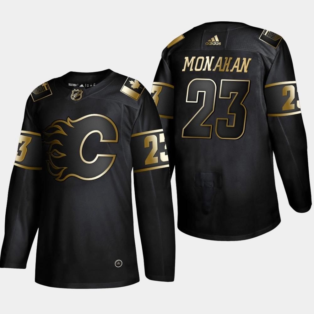 Women's Calgary Flames Sean Monahan #23 2019 NHL Golden Edition Black Authentic Player Jersey Women's Calgary Flames Sean Monahan #23 2019 NHL Golden Edition Black Authentic Player Jersey