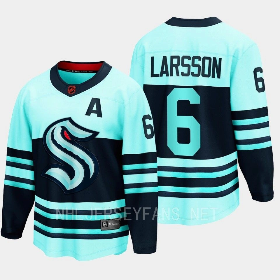 Women's Adam Larsson Seattle Kraken 2022 Special Edition 2.0 Breakaway Retro Teal Jersey