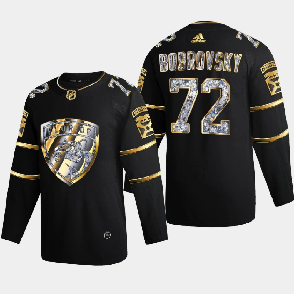Sergei Bobrovsky Florida Panthers 2022 Stanley Cup Playoffs Black Diamond Edition Jersey Authentic