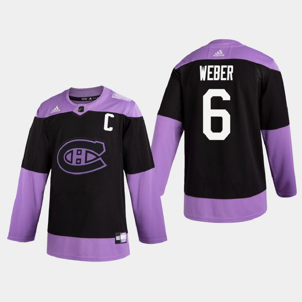 Women's Montreal Canadiens Shea Weber #6 2020 Hockey Fights Cancer Practice Black Jersey Women's Montreal Canadiens Shea Weber #6 2020 Hockey Fights Cancer Practice Black Jersey