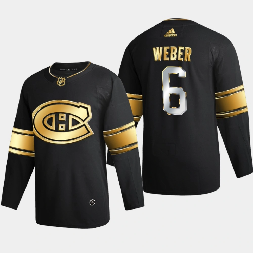 Men Montreal Canadiens Shea Weber #6 2020-21 Golden Edition Limited Authentic Jersey - Black