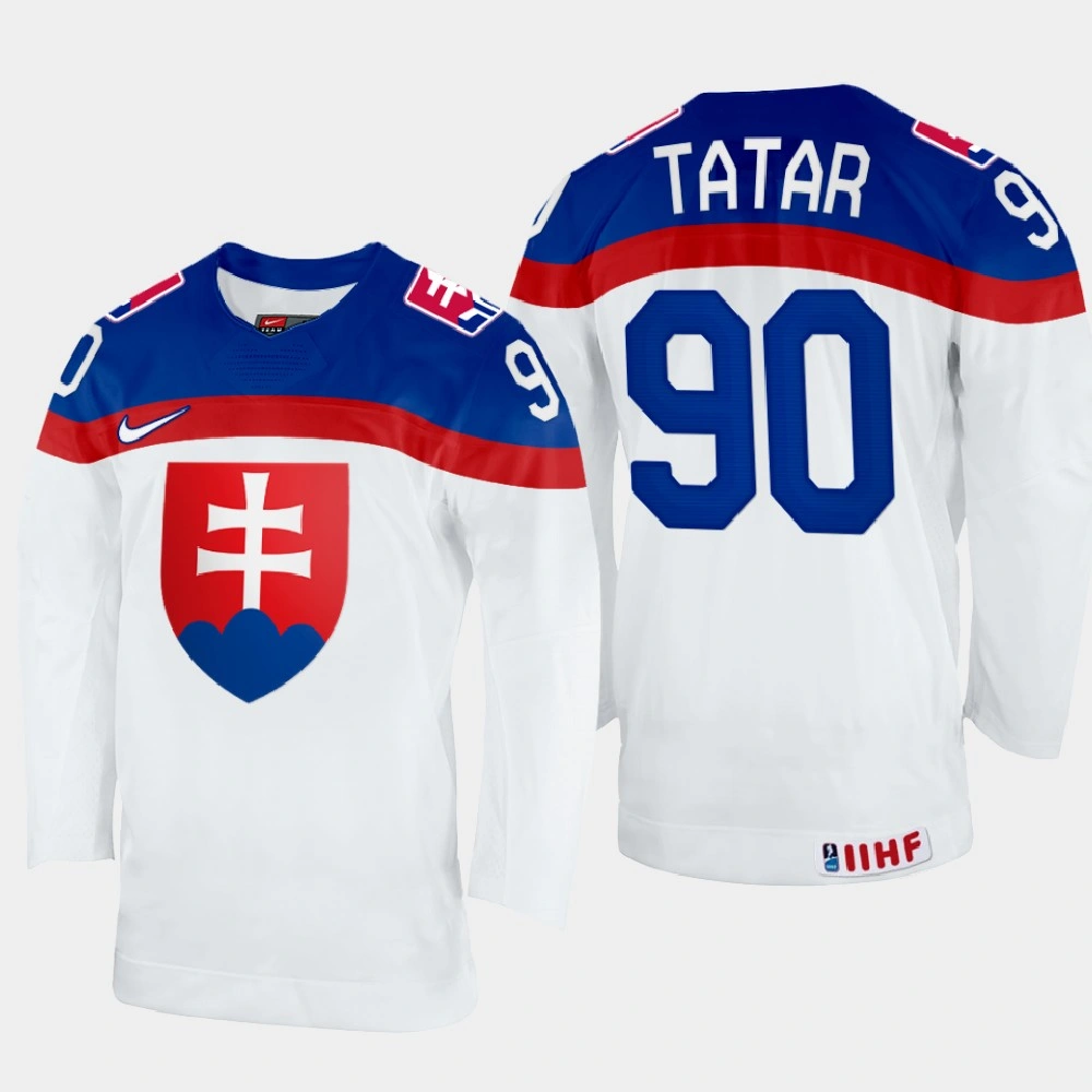 Tomas Tatar 2022 IIHF World Championship Slovakia Hockey Jersey White #90 Uniform