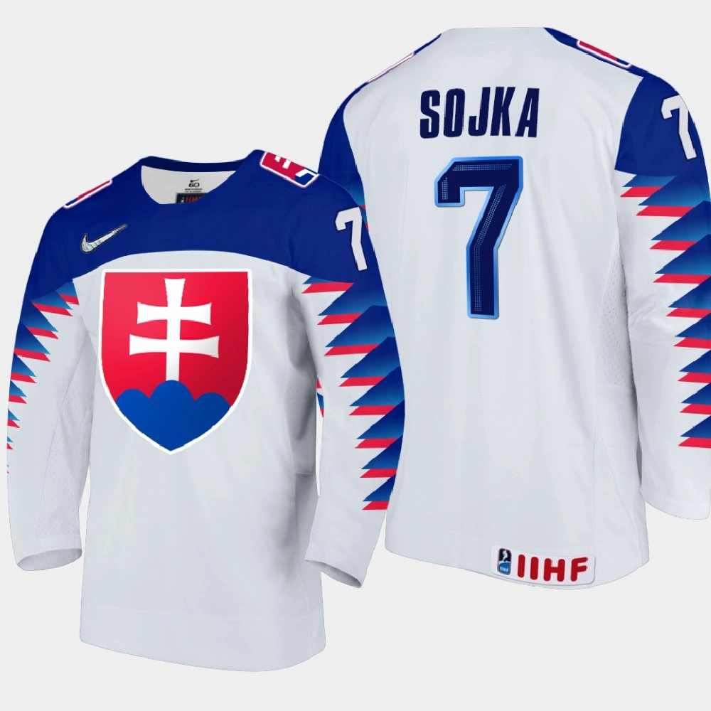 Women's Slovakia Team Dominik Sojka #7 2021 IIHF World Junior Championship Home White Jersey