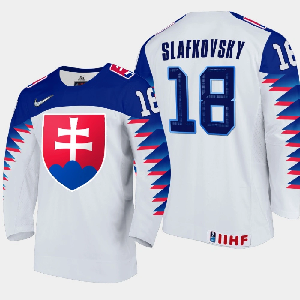 Women's Slovakia Team Juraj Slafkovsky #18 2021 IIHF World Junior Championship Home White Jersey Women's Slovakia Team Juraj Slafkovsky #18 2021 IIHF World Junior Championship Home White Jersey