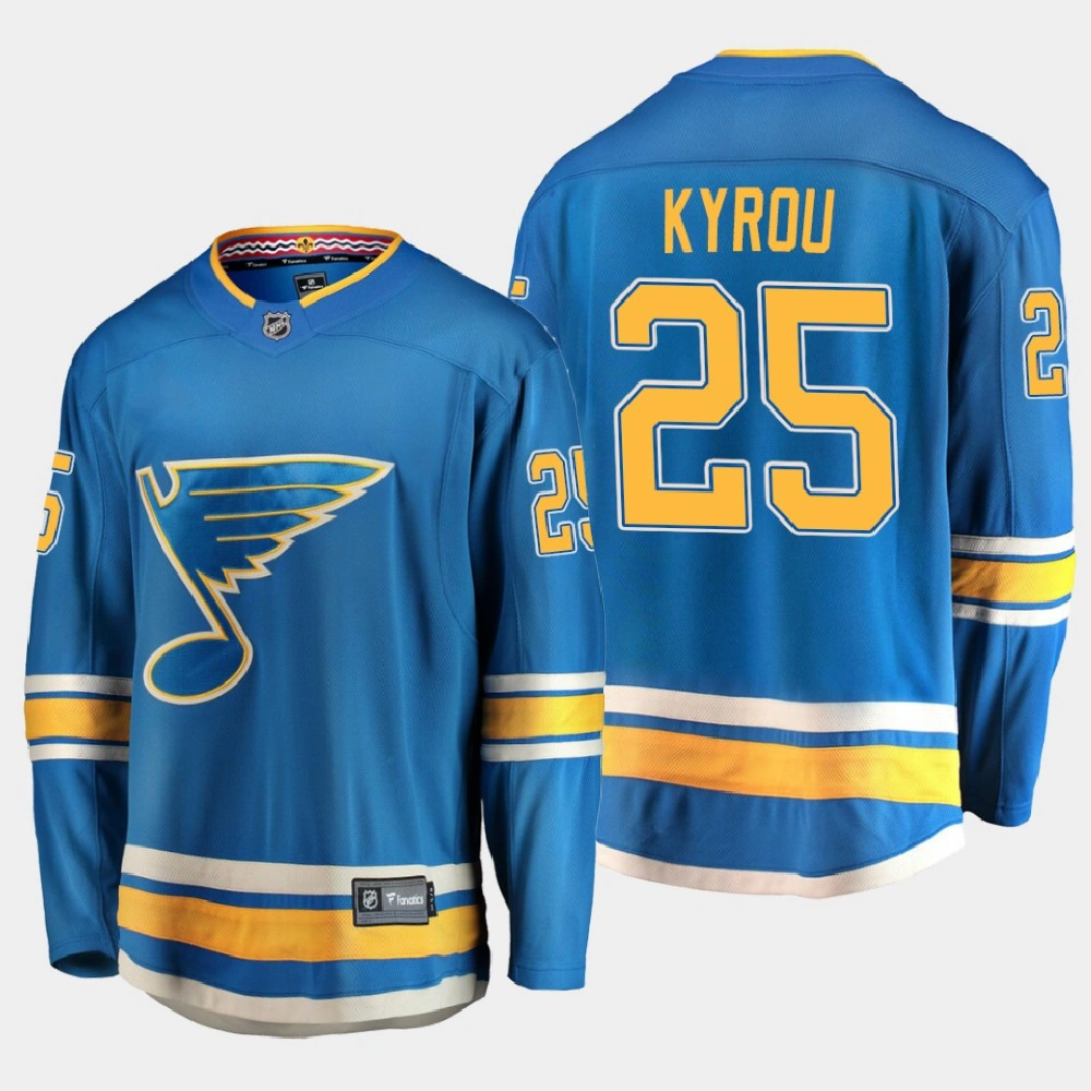 Men's St. Louis Blues Jordan Kyrou #25 Alternate 2020-21 Breakaway Player Blue Jersey