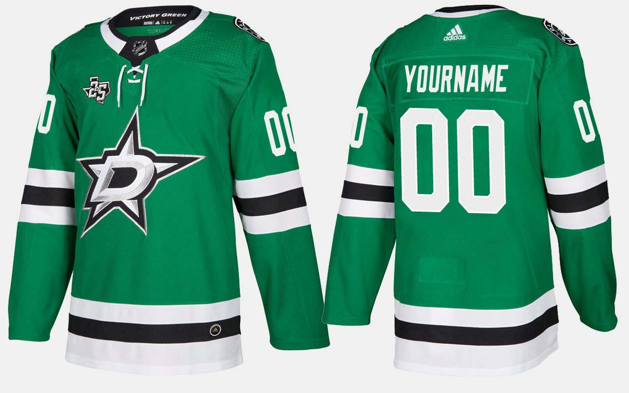 Dallas Stars #00 Custom Home Green Jersey Dallas Stars #00 Custom Home Green Jersey