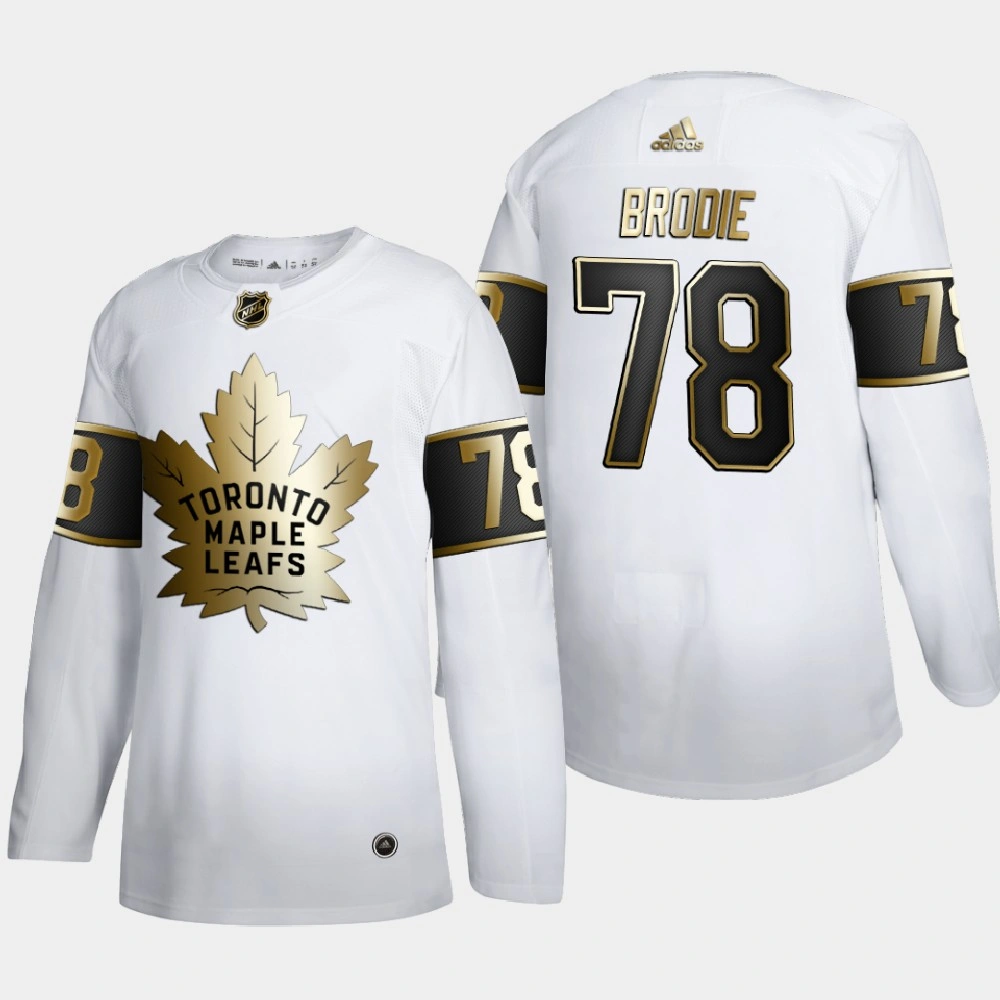 Men's Toronto Maple Leafs T. J. Brodie #78 Golden Edition White Authentic Player Jersey Men's Toronto Maple Leafs T. J. Brodie #78 Golden Edition White Authentic Player Jersey