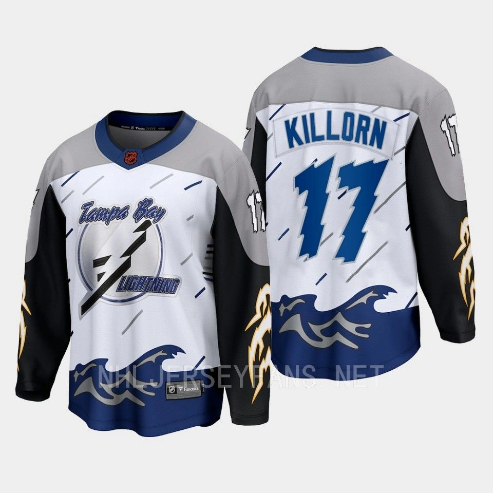 Youth Alex Killorn Tampa Bay Lightning 2022 Special Edition 2.0 Breakaway Retro White Jersey Youth Alex Killorn Tampa Bay Lightning 2022 Special Edition 2.0 Breakaway Retro White Jersey