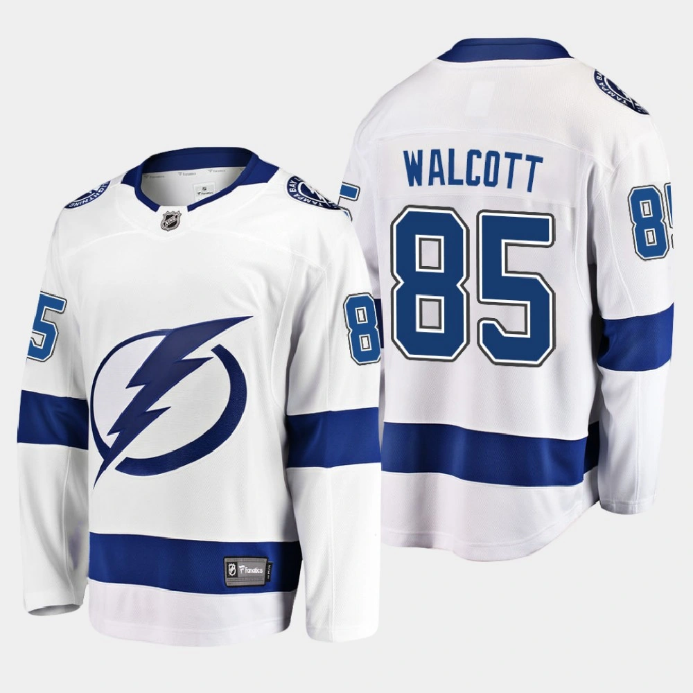 Women's Tampa Bay Lightning Daniel Walcott #85 Away 2021 White Jersey Women's Tampa Bay Lightning Daniel Walcott #85 Away 2021 White Jersey