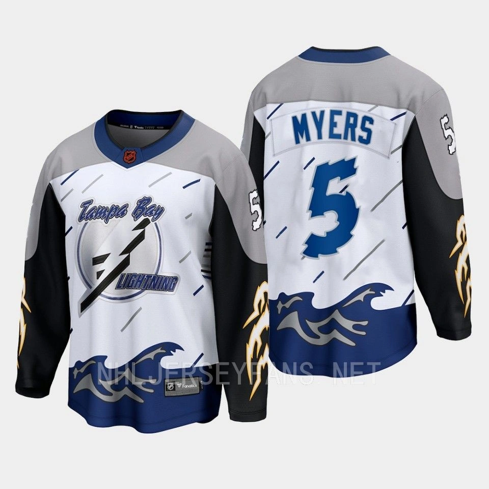 Philippe Myers Tampa Bay Lightning 2022 Special Edition 2.0 Breakaway Retro White Jersey