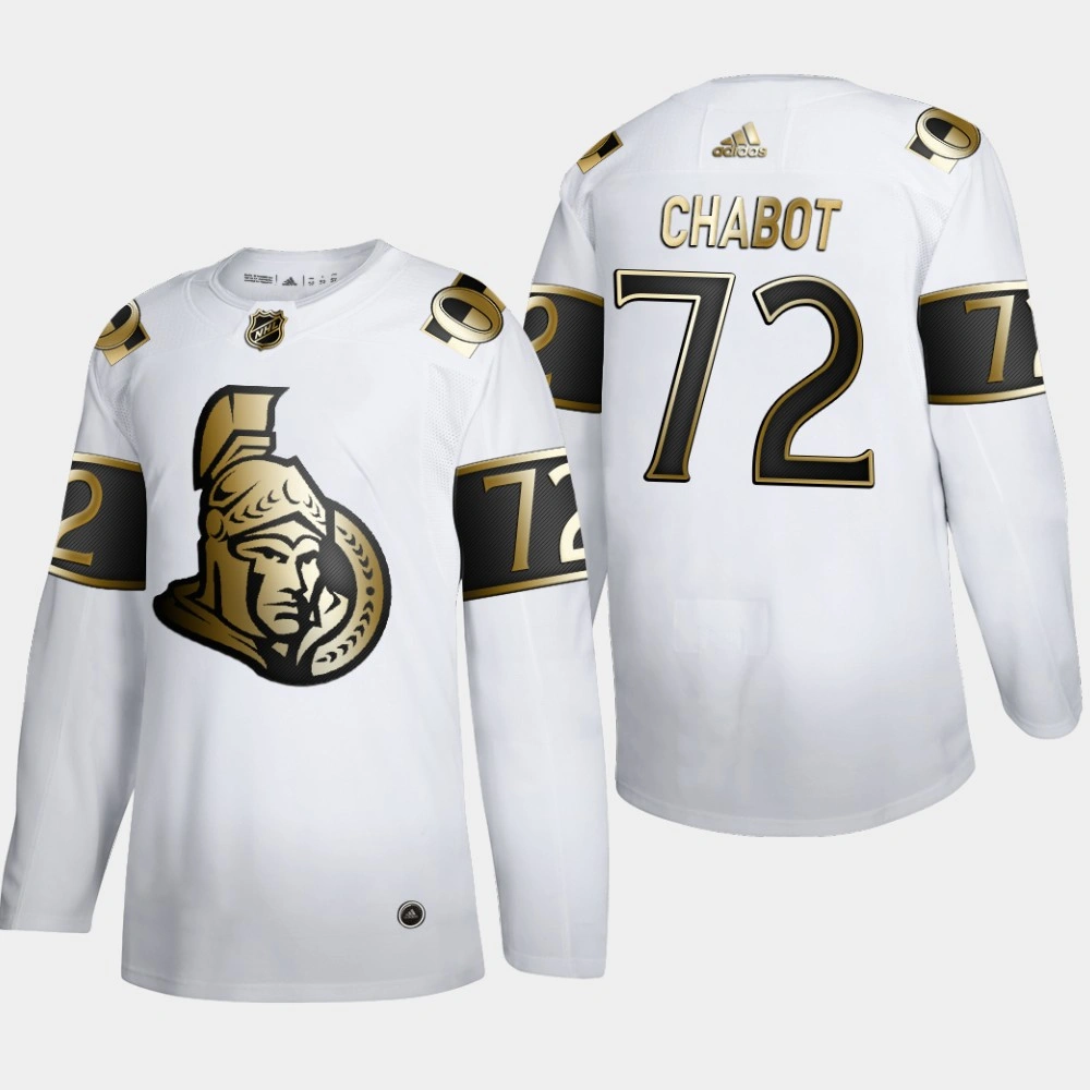 Women's Ottawa Senators Thomas Chabot #72 NHL Golden Edition White Authentic Jersey