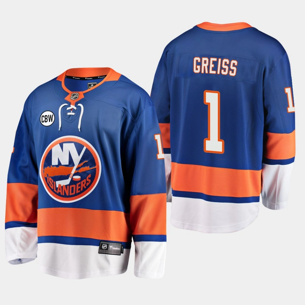 Youth New York Islanders Thomas Greiss #1 2018-19 Home Royal Premier CBW Jersey