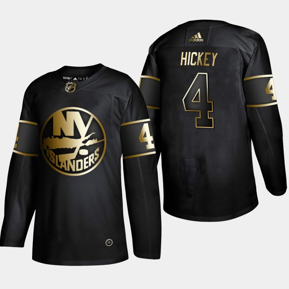 Men's New York Islanders Thomas Hickey #4 2019 NHL Golden Edition Black Authentic Player Jersey