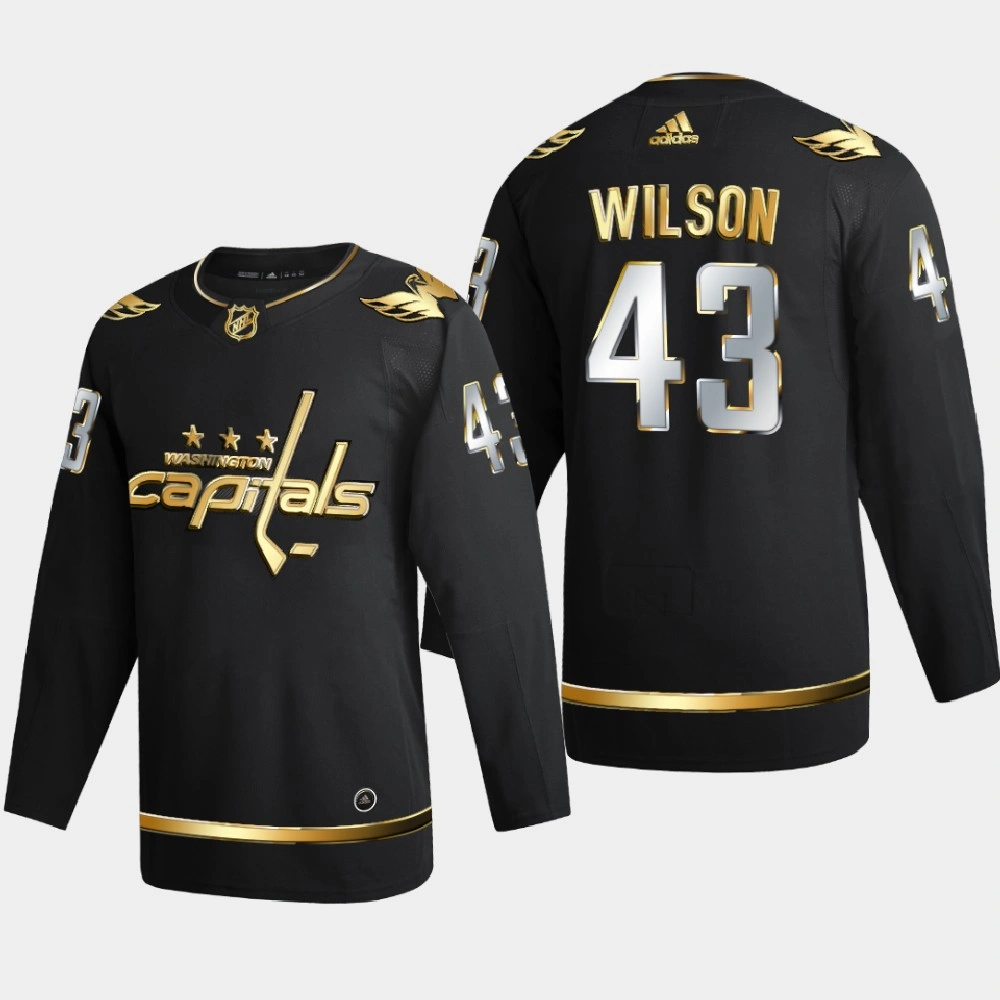 Women's Washington Capitals Tom Wilson #43 2020-21 Authentic Golden Limited Edition Jersey - Black