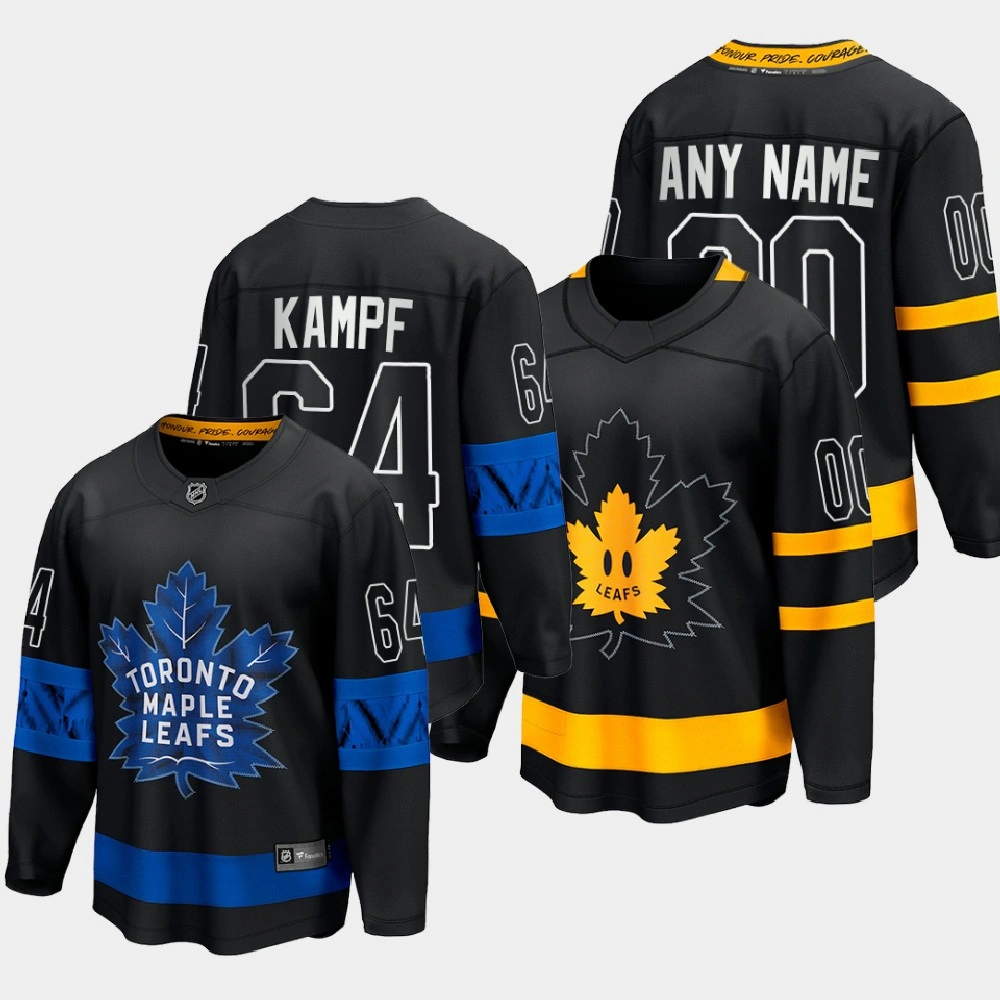 Women's Men Toronto Maple Leafs David Kampf #64 Alternate 2022 Drew house Black Jersey