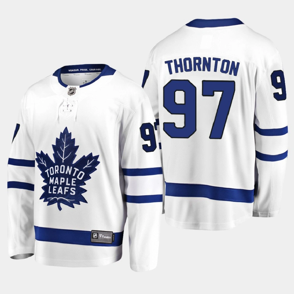 Men's Toronto Maple Leafs Joe Thornton #97 Away 2020-21 Breakaway Player White Jersey