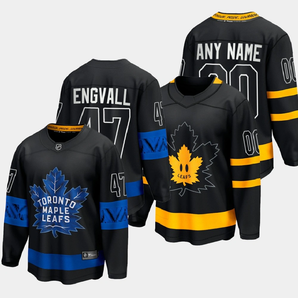 Women's Men Toronto Maple Leafs Pierre Engvall #47 Alternate 2022 Drew house Black Jersey