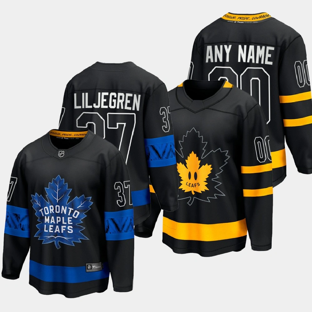 Women's Men Toronto Maple Leafs Timothy Liljegren #37 Alternate 2022 Drew house Black Jersey Women's Men Toronto Maple Leafs Timothy Liljegren #37 Alternate 2022 Drew house Black Jersey