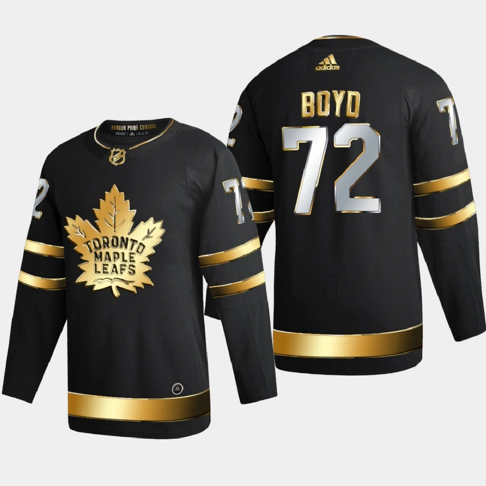 Men Toronto Maple Leafs Travis Boyd #72 2020-21 Authentic Golden Limited Edition Jersey - Black