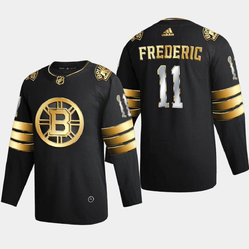 Women's Boston Bruins Trent Frederic #11 2020-21 Authentic Golden Limited Edition Jersey - Black Women's Boston Bruins Trent Frederic #11 2020-21 Authentic Golden Limited Edition Jersey - Black